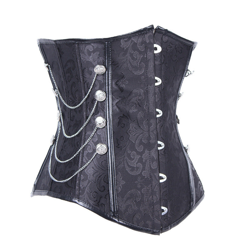 Steampunk Palace Jacquard Tummy Tuck Steel Body Shaper