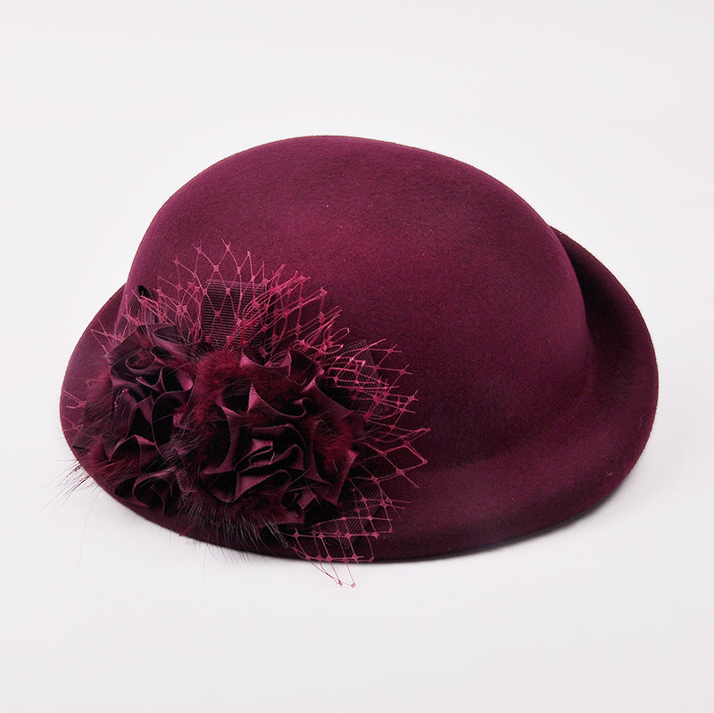 Women's All Match Elegant Buta Wool Beret