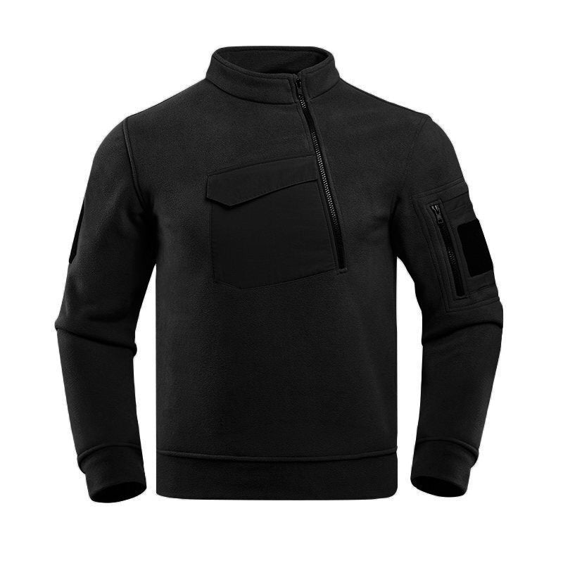 Outdoor Men's Fleece-lined Thickened Pullover Keep Warm Top