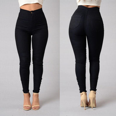 Casual Pants For Women High Waist Stretch Slim Trouser