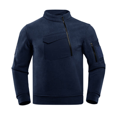 Outdoor Men's Fleece-lined Thickened Pullover Keep Warm Top