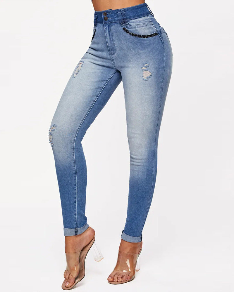 Women's Gradient Skinny Jeans