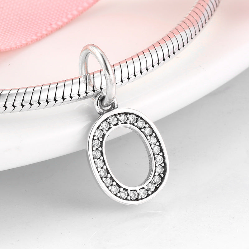 Simple Ten Number Zircon Pendant DIY Silver Jewelry Accessories S925 Sterling Silver