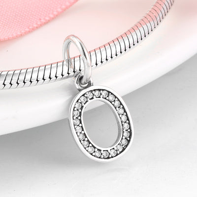 Simple Ten Number Zircon Pendant DIY Silver Jewelry Accessories S925 Sterling Silver