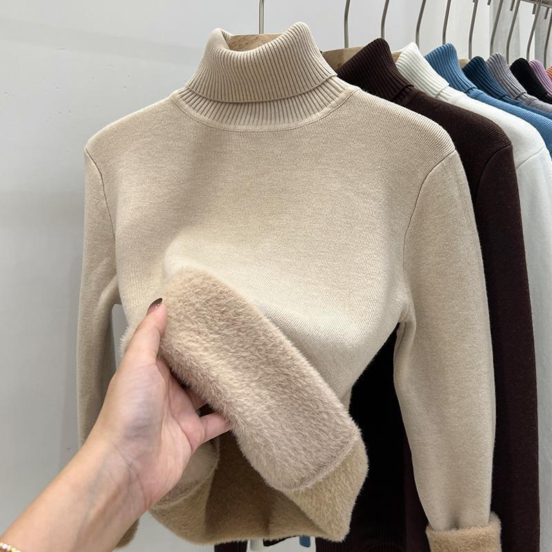 Women's Warm Thickened Inner Wear Long-sleeved Knitted Top