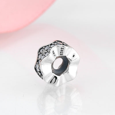 S925 Sterling Silver Beads Creative Diamond Snow Series Jewelry Plug Spacer Beads DIY Accessories