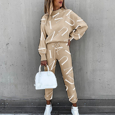 Sportswear Outfit Pant Sweatshirt Tracksuit Two Piece Set Women Female Sports Suit Hoodie Jogging