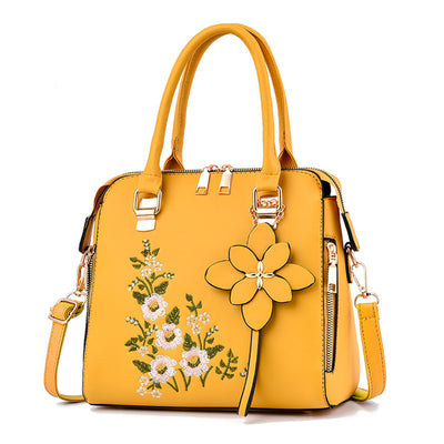 Fashion Flowers Embroidered Handbag Women Shoulder Messenger Bags