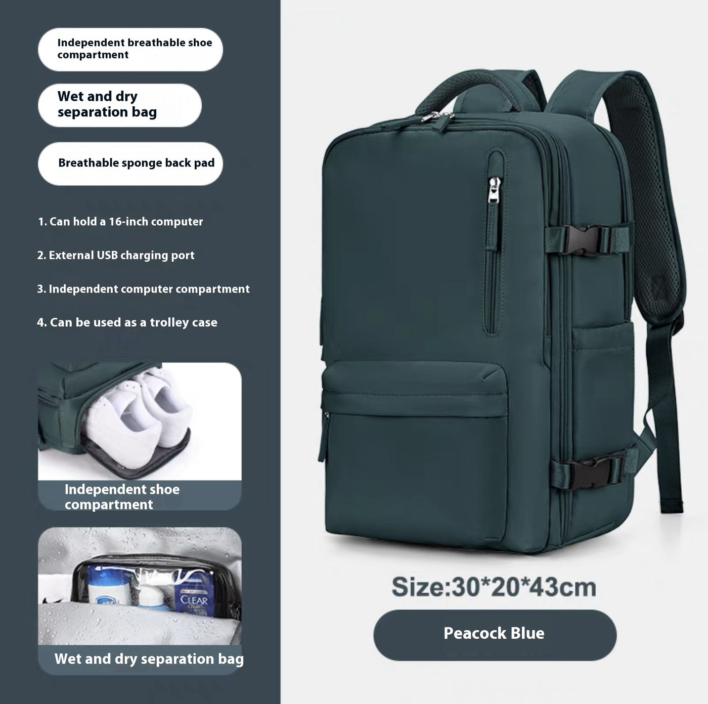 Fashion Large Capacity Travel Backpack Student School Bags