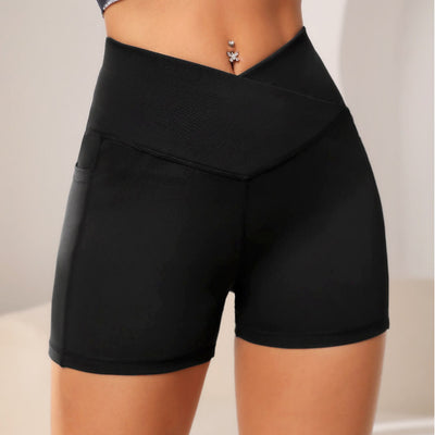 Sports Yoga Primer Shorts With Pocket