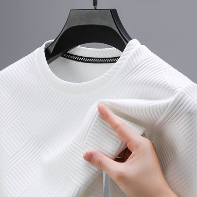 Spring And Autumn New Men's Round Neck Base Inner Wear Outer Wear Top