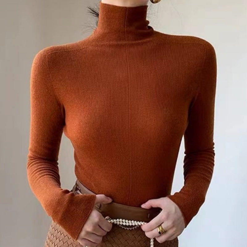 Women's Turtleneck Bottoming Shirt Fur Inner Wear Sweater Knitted Top