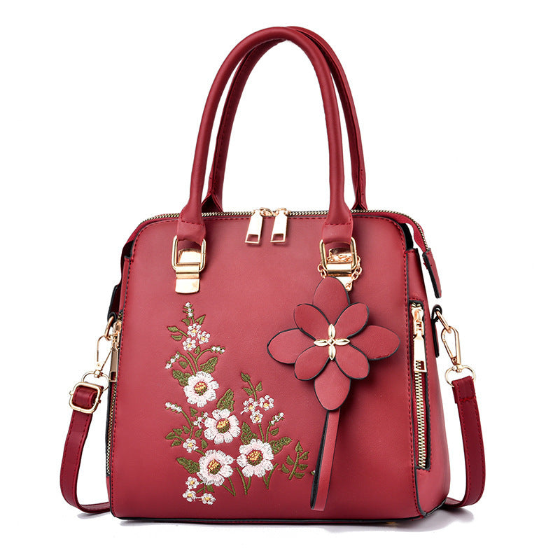 Fashion Flowers Embroidered Handbag Women Shoulder Messenger Bags